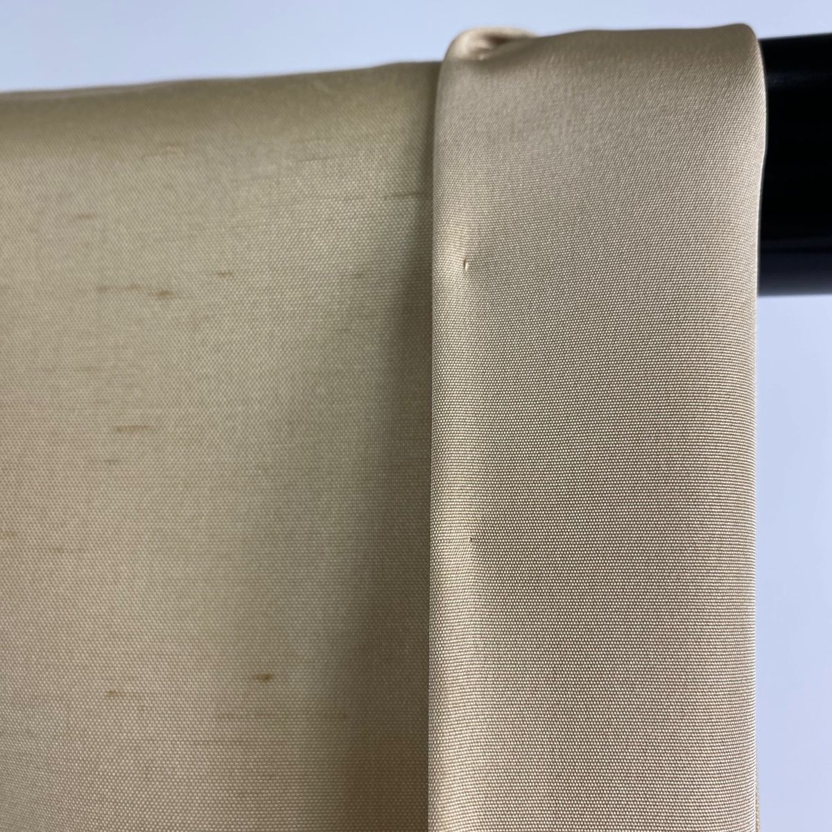 付下げ 身丈174cm 裄丈68cm L 袷 牛首紬地 落款 笹 ベージュ 正絹 美品  