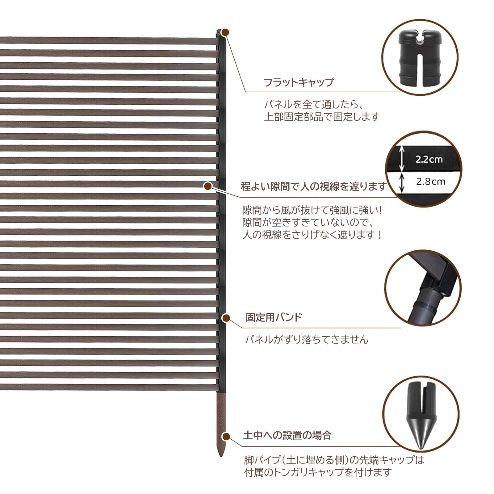 フェンス 目隠し 屋外 ガーデンフェンス 幅120cm×高さ120cm 1セット入 鋼製 衝立 パーテーション 組立簡単 置くだけ Jumei 後付け ベランダ 玄関 日除け 庭造り 柵 外構 隣家 境界 プランター 庭 仕切り