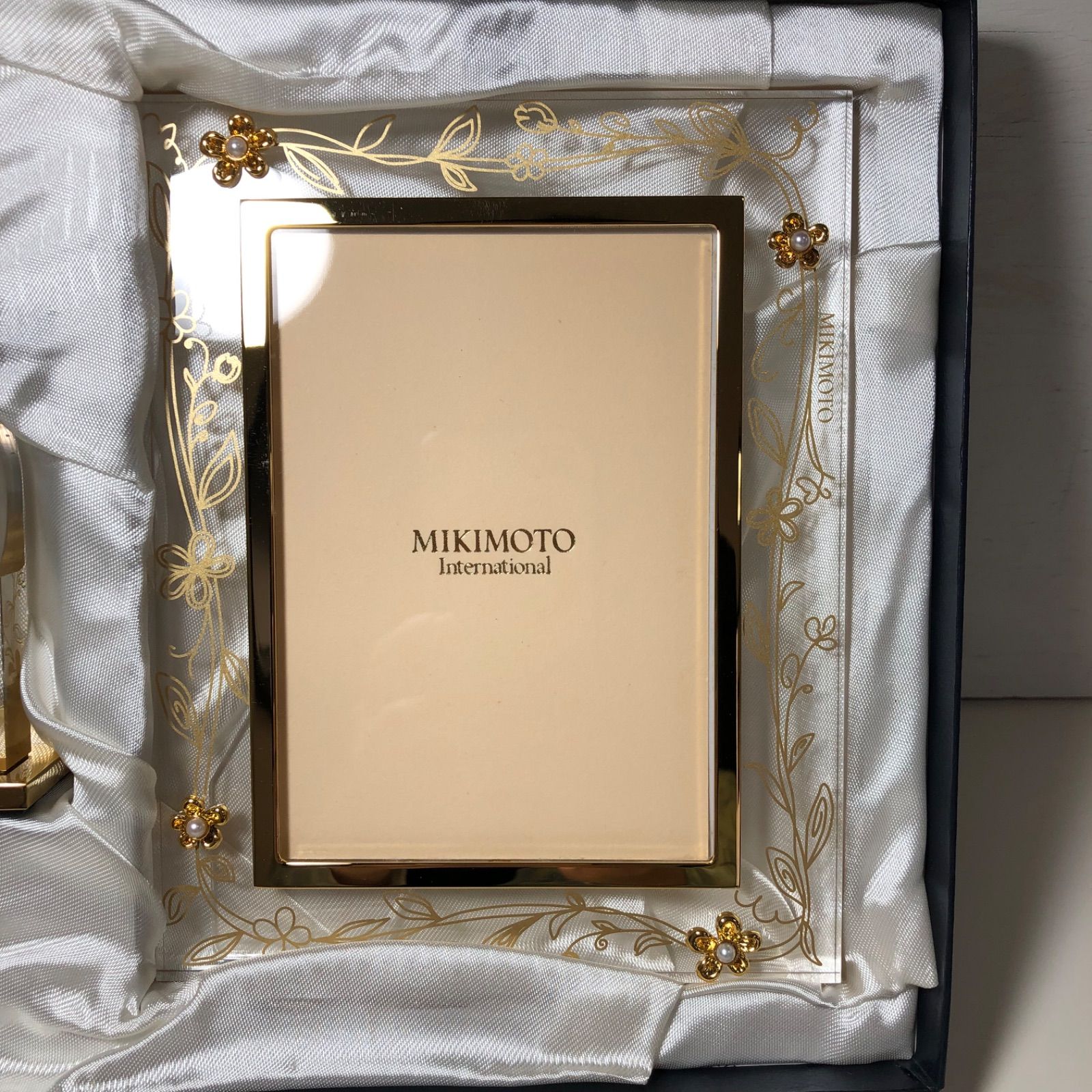 MIKIMOTO 置時計とフォトフレームセット ☆新品未使用！ MIKIMOTO ミキモト フォトフレーム&置き時計