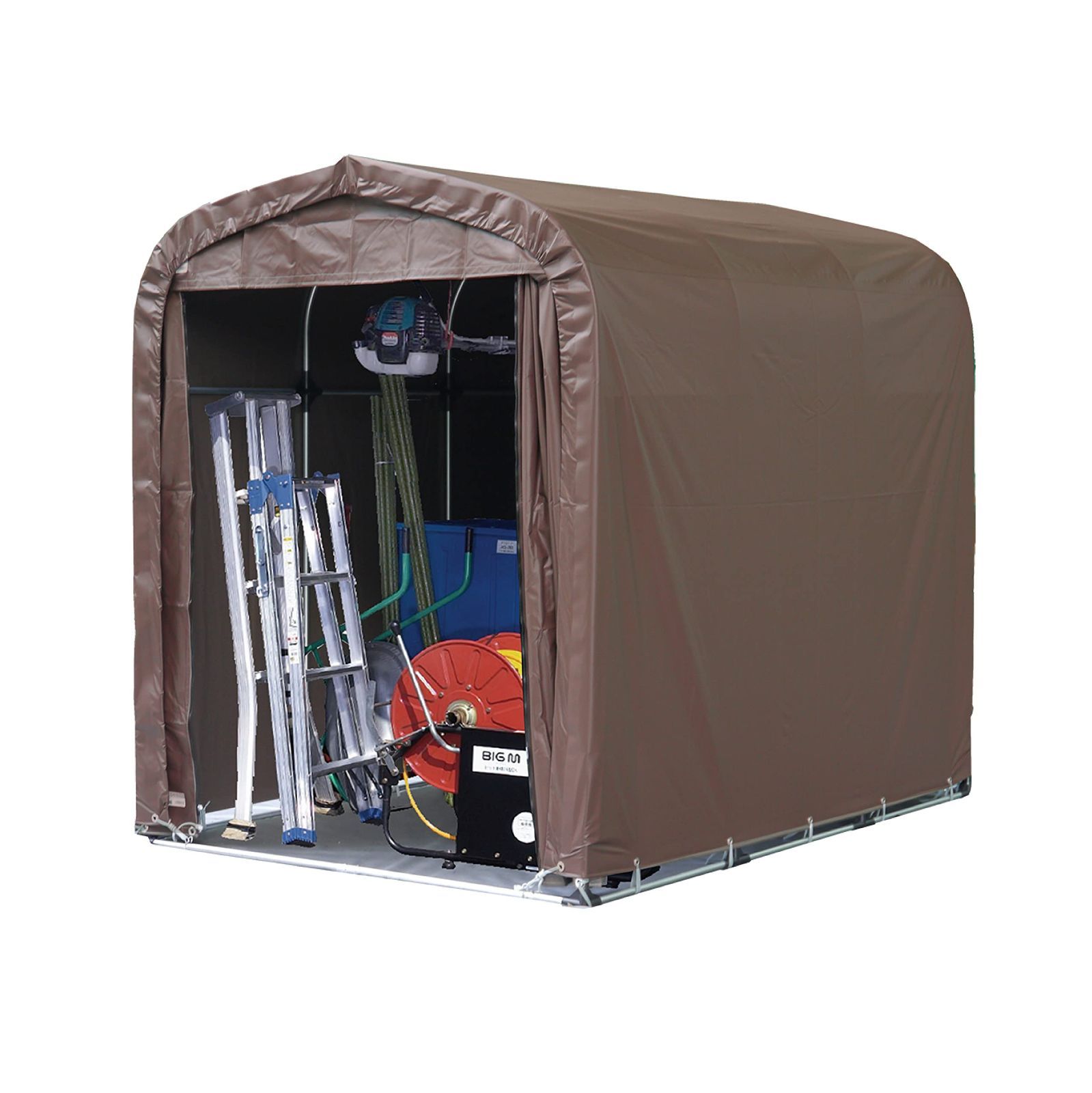 南榮工業 Nan-a Corporation サイクルハウス SH-6SB 本体一式 スーパーブラウン 間口1.56×奥行2.2×高さ1.89m 自転車 バイク 農機具 倉庫 収納庫 国産 日本産