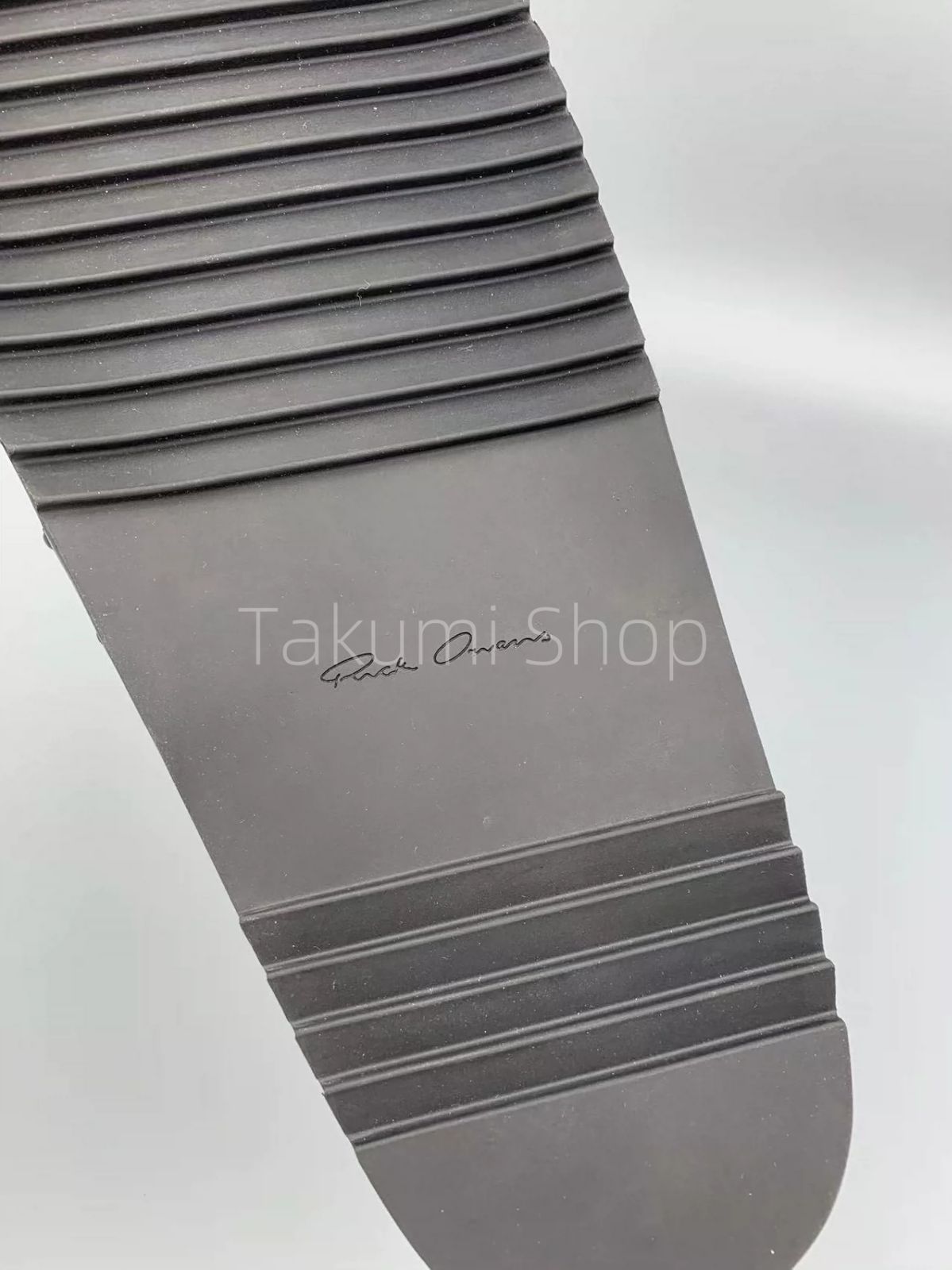 厚底レザーサンダル ブラック