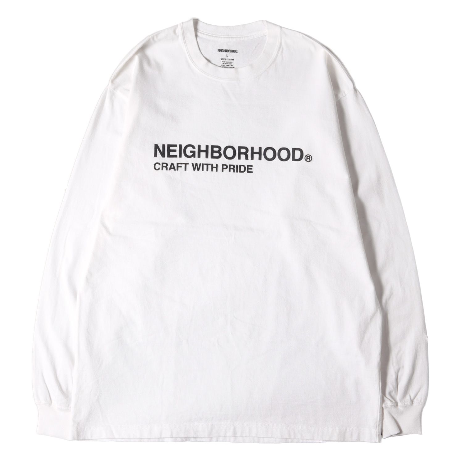 neighborhood  コットンロゴシャツ　サイズLたたみジワご了承ください