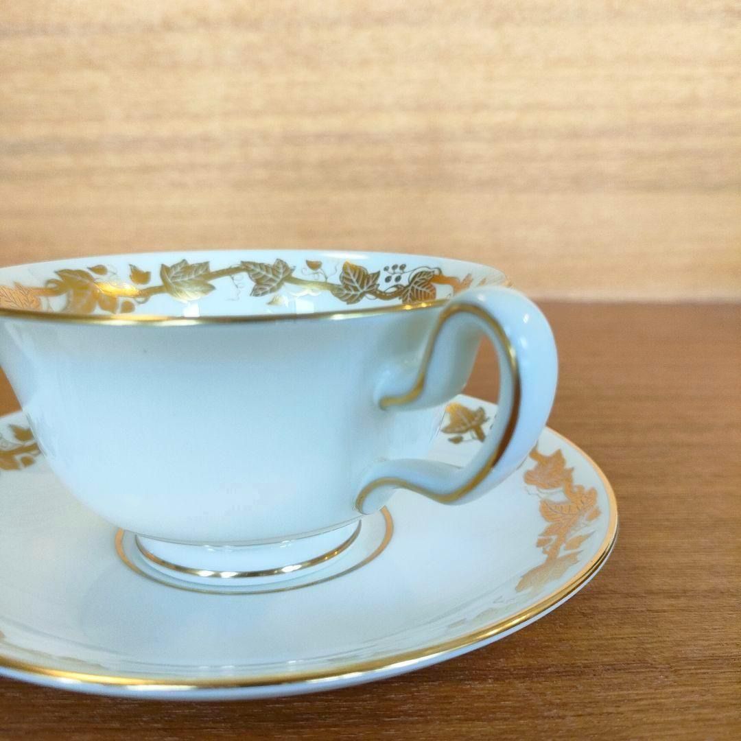 【美品】 ウェッジウッド ホワイトホール パウダー ホワイトゴールド ２客セット 美品】 ウェッジウッド ホワイトホール パウダー ホワイト