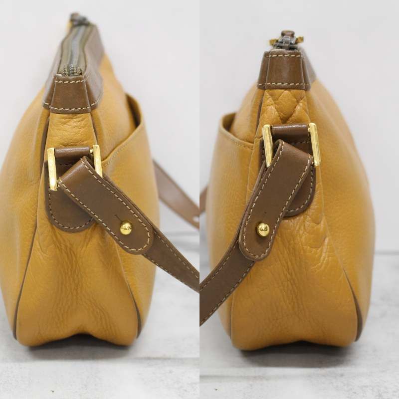 LOEWE ショルダーバッグ 斜め掛け ポシェット ヴィンテージ カラシ色