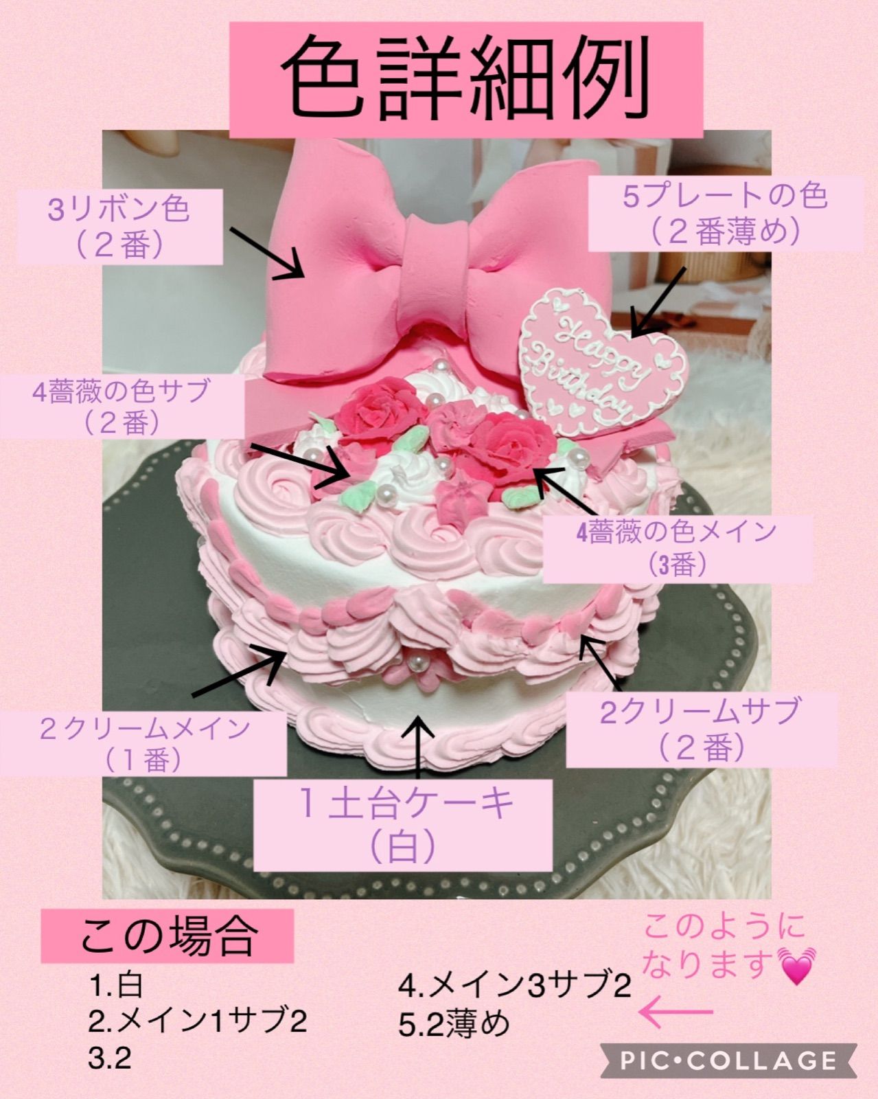 No.953オーダークレイケーキ クレイケーキ 推しカラー オーダーケーキ 推し活 推し色 お