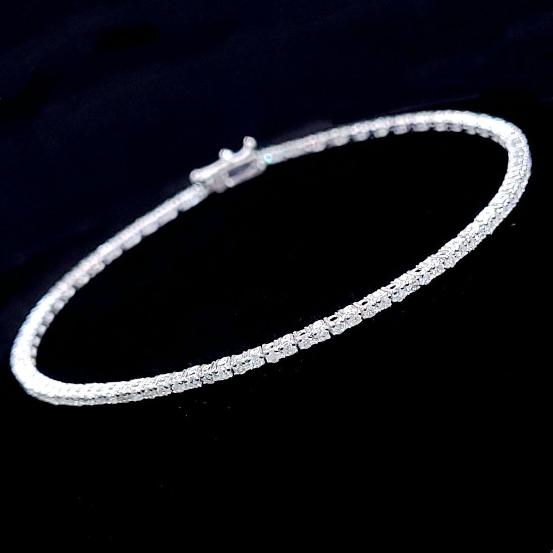 光が走る！1ct ダイヤモンド K18 YG テニスブレスレット 鑑別書付 大人気！ 1ct ダイヤモンド K18 yg テニスブレスレット 鑑別付