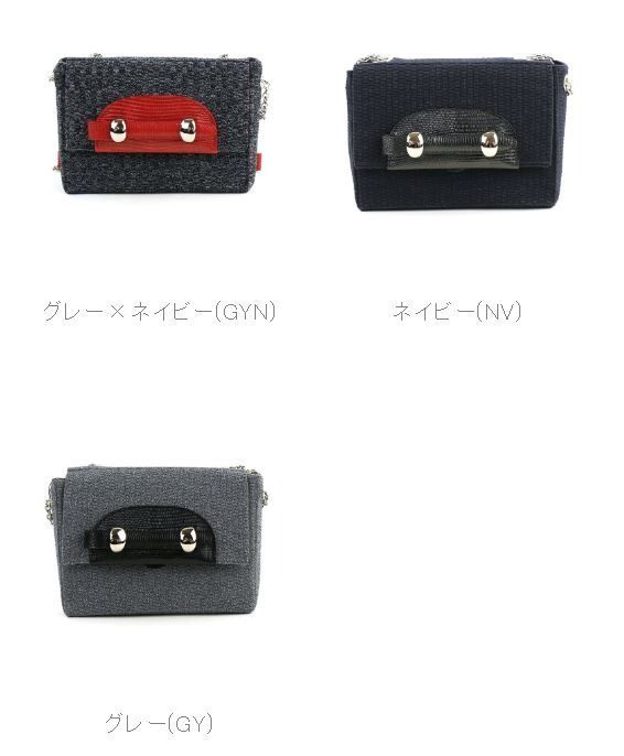 TOFF&amp;LOADSTONE トフ&amp;ロードストーン ニット×リザード型押しレザー チェーンショルダーバッグ TL-5110 GRAY 定価31,900円 カバン【新古品】【中古】【TOFF&amp;LOADSTONE】 TOFF&LOADSTONE - TOFF&LOADSTONE トフ&ロードストーン ニット