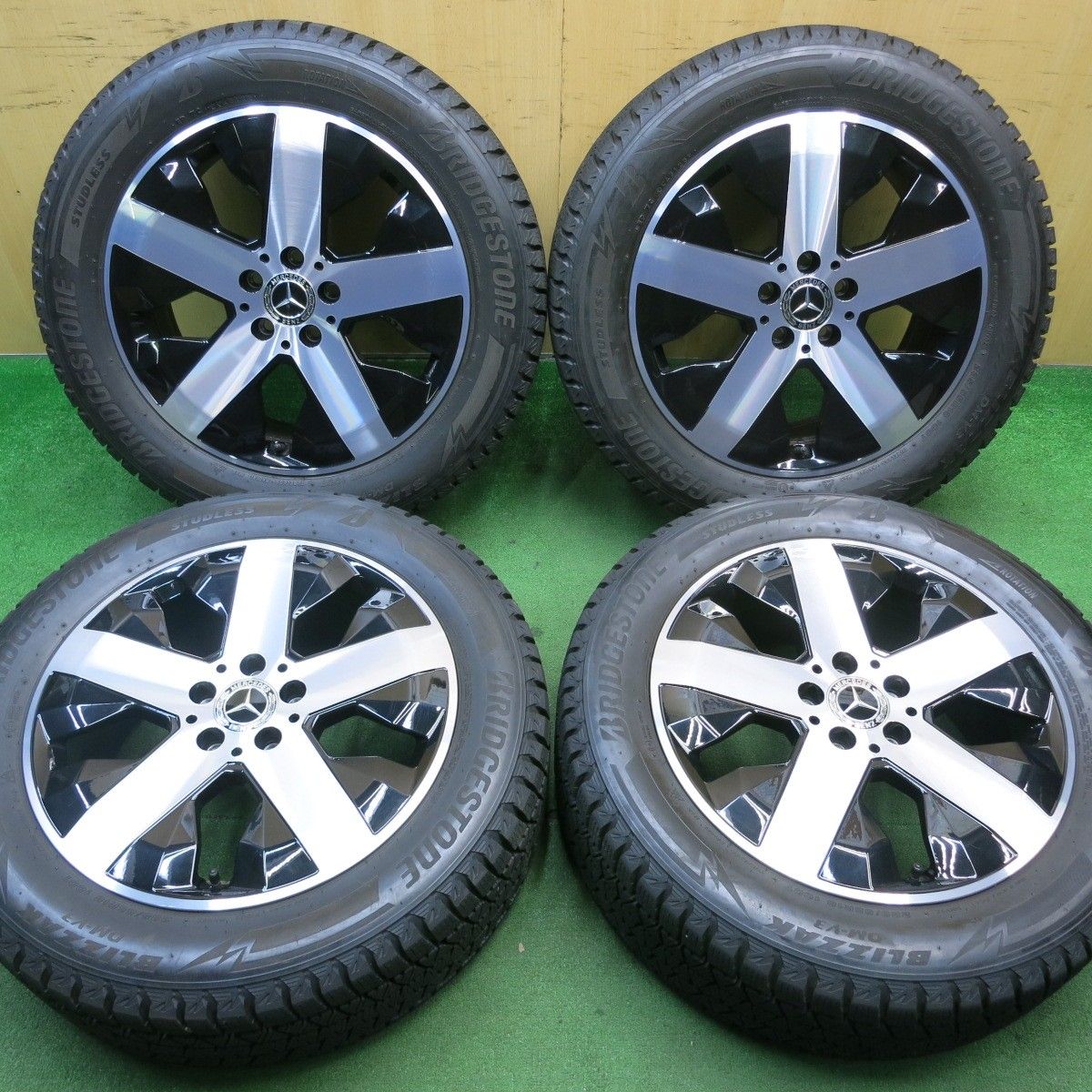 バリ溝 23年 キレイ 9.5分以上 ベンツ GLBクラス X247 純正 235|55R18 スタッドレス ブリヂストン ブリザック DM-V3 18インチ PCD112|5H 5050901NJス