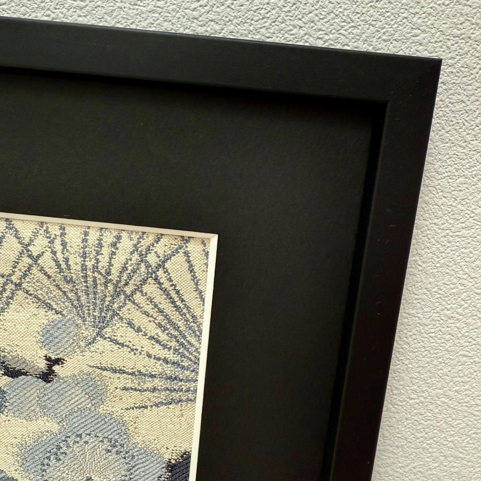 フレーム入りシルク織物アート 雪松竹梅