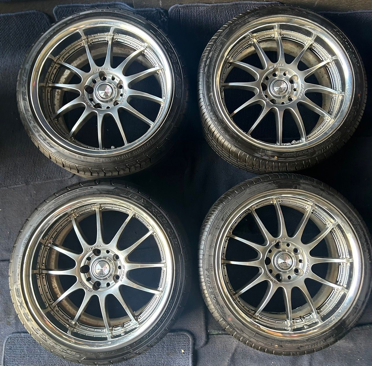 WORK XSA 戦 深リム 社外品 18インチ ホイール4本 8.5J 9.5J +32/33 PCD120 ハブ径 JOYROAD 2022年  255/35R18 No.533 - メルカリ