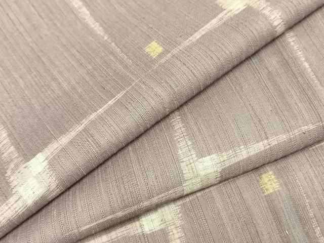平和屋着物▽上質な紬 単衣 縞 正絹 逸品 AAAZ1516fy