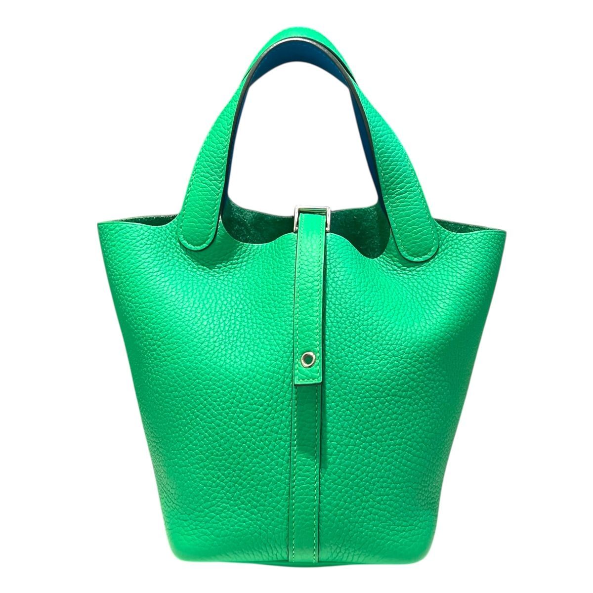 HERMES エルメス ハンドバッグ ピコタンロックPM トリヨン ヴェールコミックB刻印 2025年 シルバー金具 グリーン レディース 鍵とクロシェット 24017982 SA