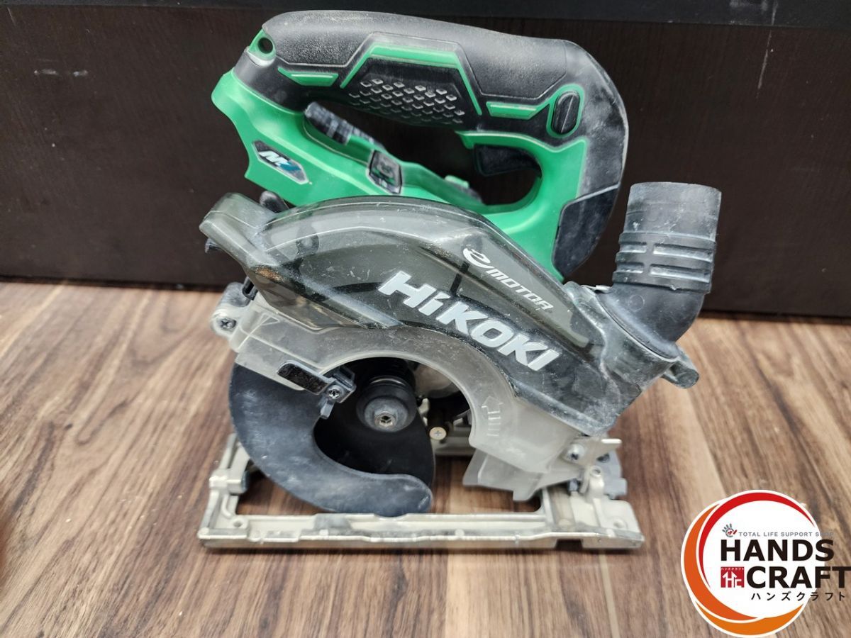 ♭ ジャンク品 HIKOKI ﾊｲｺｰｷ 125ｍｍコードレス集じんマルノコ C3605DYC 垂直じゃないためジャンク ハンズクラフト熊本
