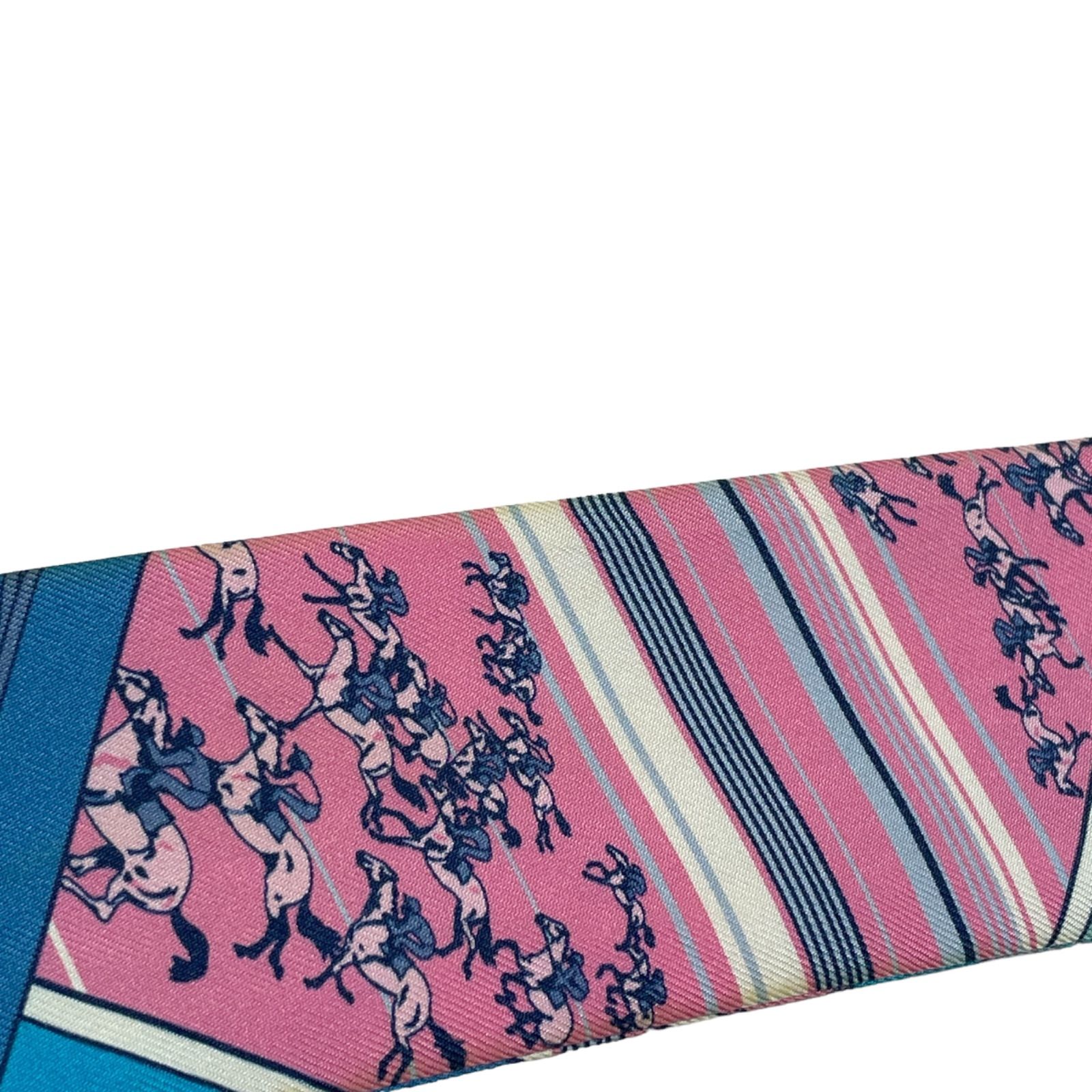 HERMES Twilly Cheval Phoenix エルメス ツイリー シルク100