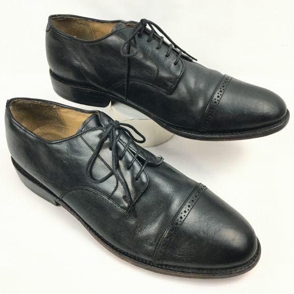 試着交換OK！Vintage 品 Brooks Brothers/346ブルックスブラザーズ キャップトゥシューズ〈黒/BLACK/ブラック〉10.5D  27.5-28.5 /メンズ/菅NO.WZH-48 #BUZZBERG - メルカリ