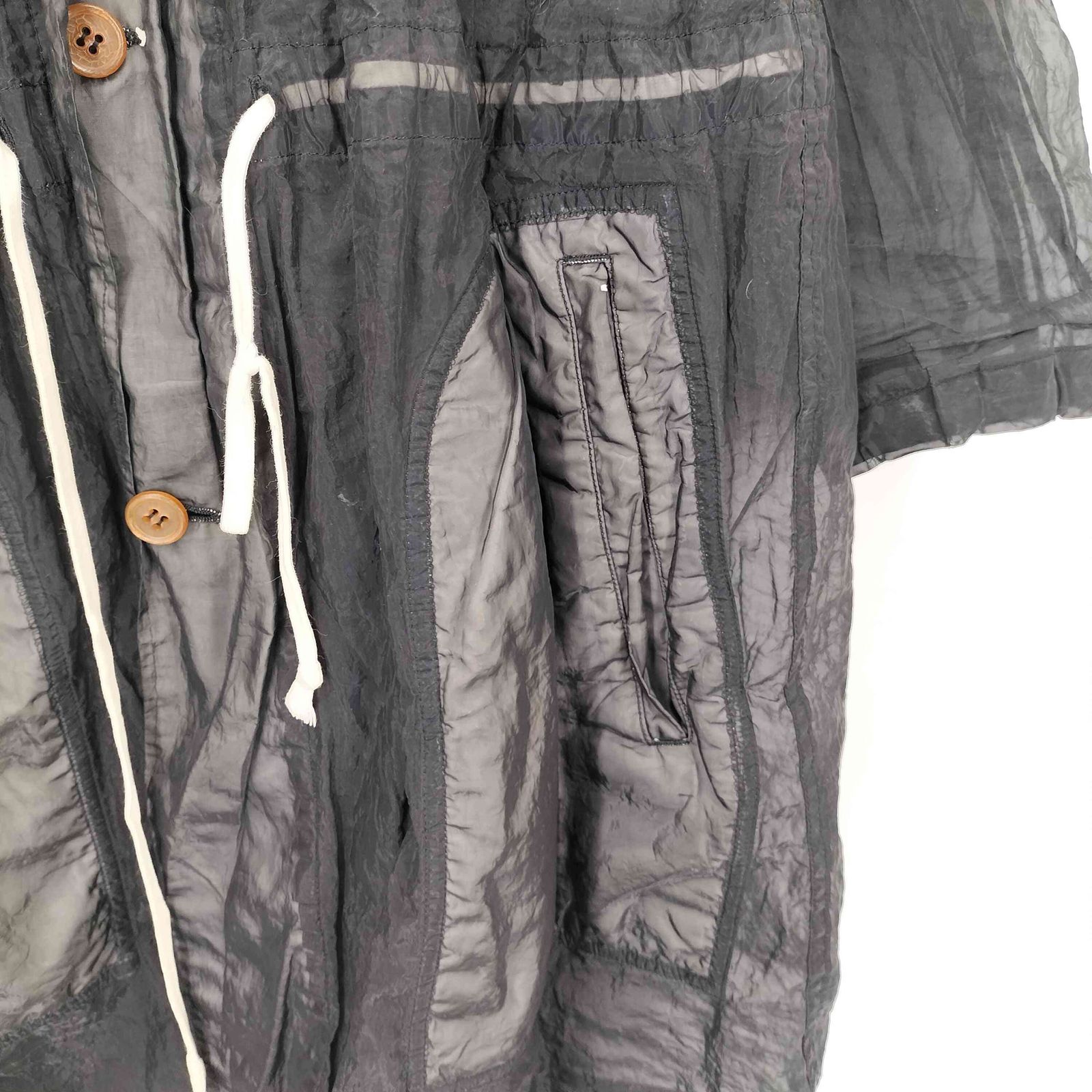 ブラックコムデギャルソン BLACK COMME des GARCONS シースルーコート