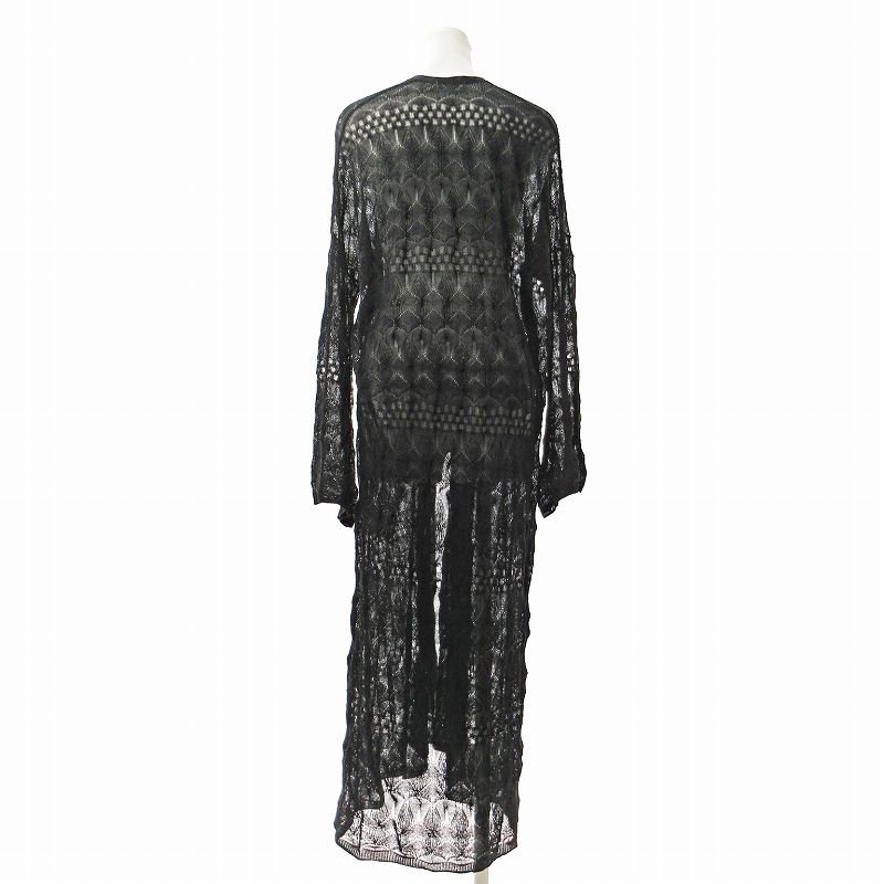DES PRES コットンギマレース ロングカーディガン黒 楽天市場】【SALE／50%OFF】コットンギマレース ロング