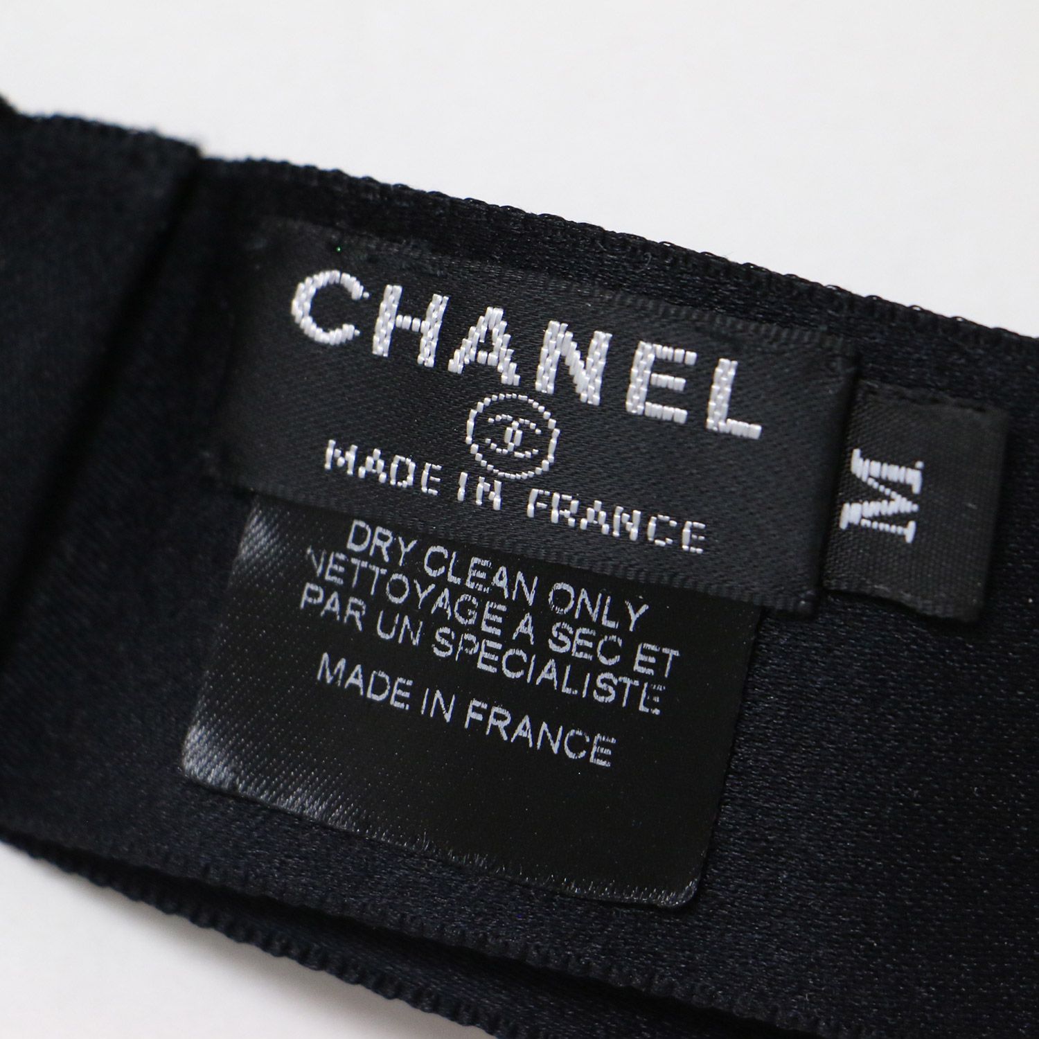 美品】CHANEL シャネル ヘアバンド ブラック 黒 サイズ:M