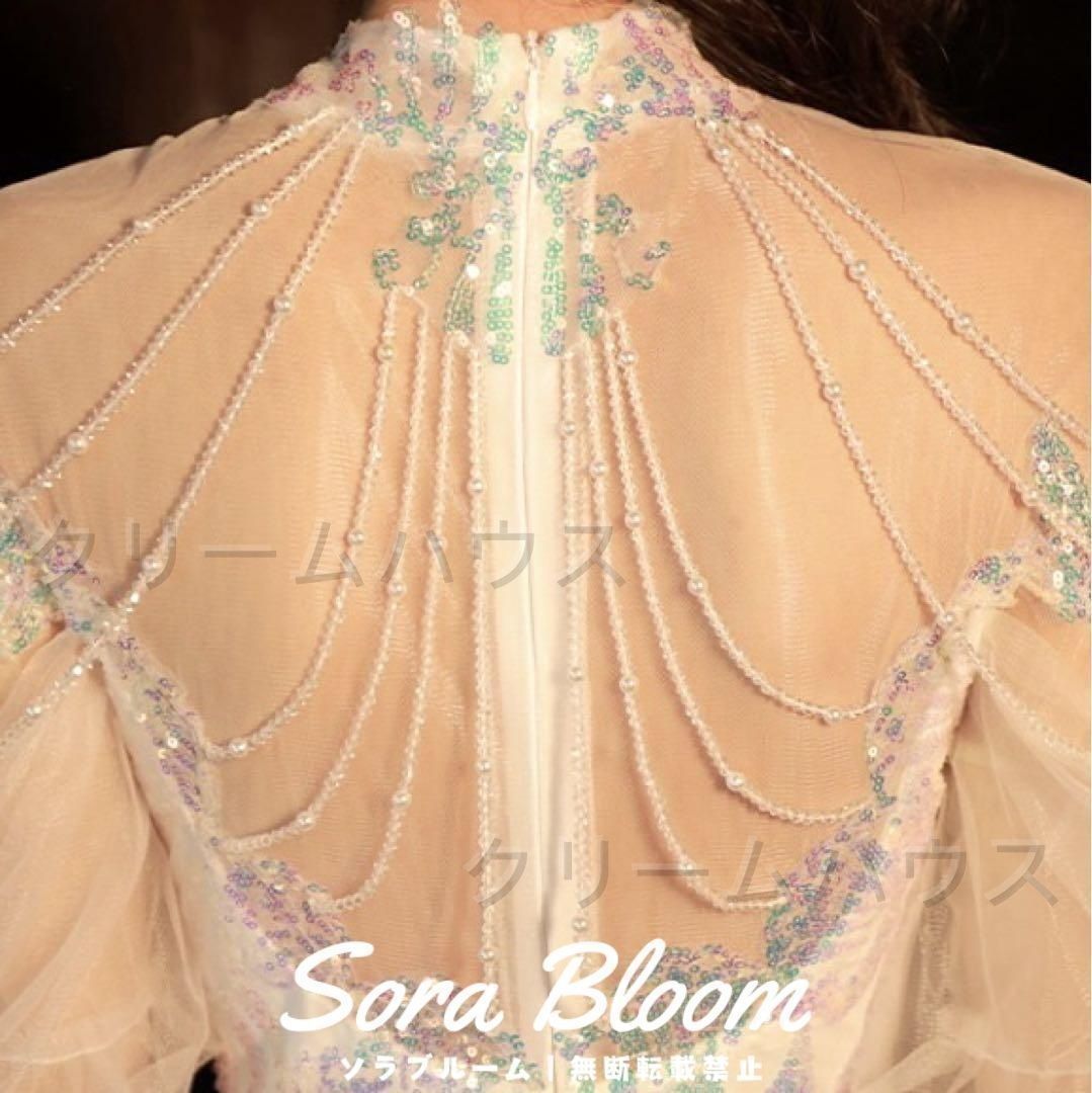 毎日セール価格を実現！ オーロラのスパンコールにビジューが美しい イブニングドレス大人 おとなかわいい スカート モード系ロマンチック