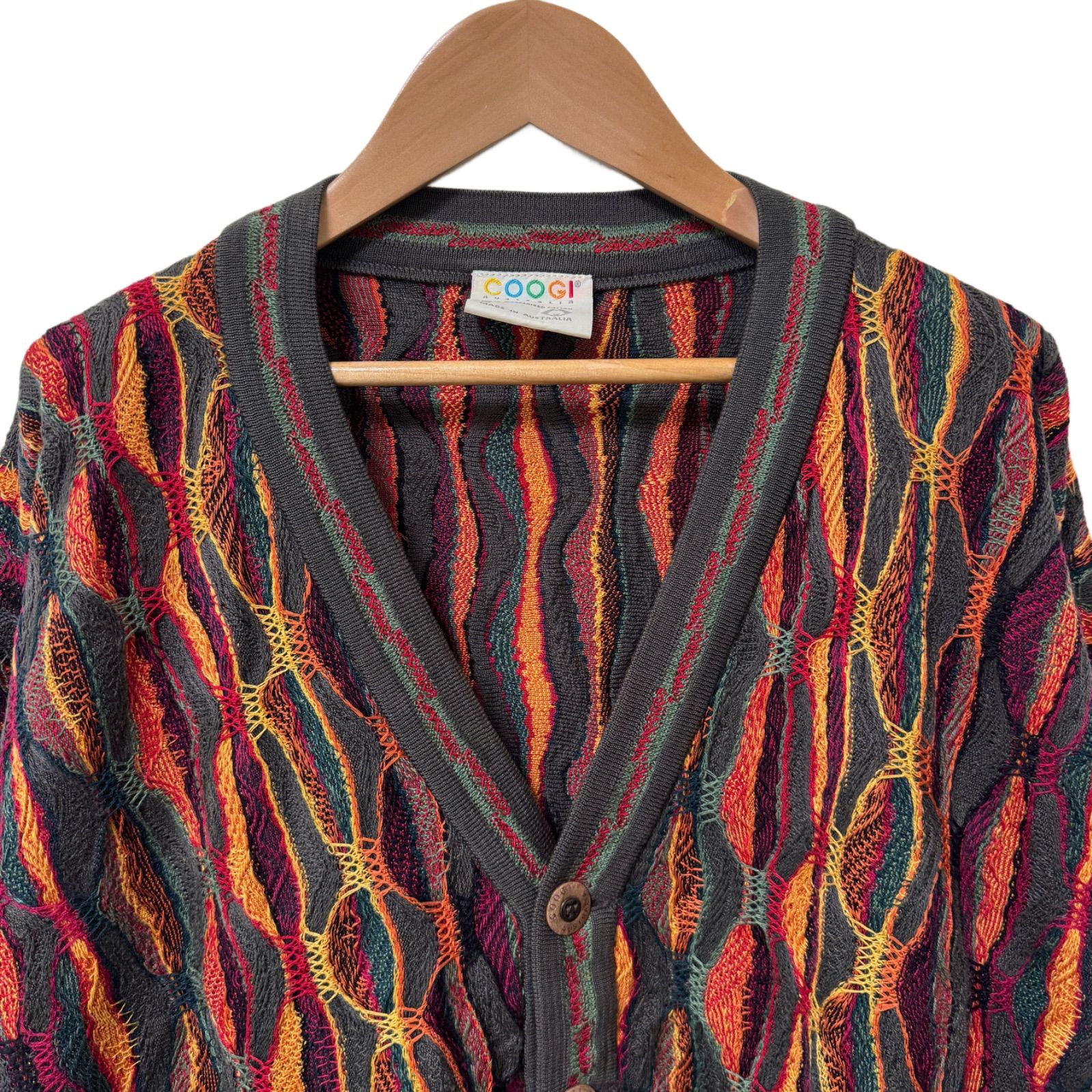 COOGI カーディガン M マルチカラー 中古・古着通販】COOGI (クージー) ニットカーディガン マルチ