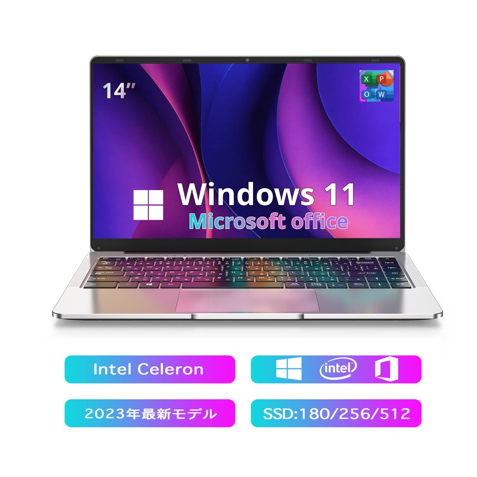 新品 ノートパソコン office搭載 Windows11 ノートPC フルHD 14インチ Webカメラ メモリ8GB 高速SSD:1TB最大 薄型 ノートPC インテルCeleron N3350 Office付き 初心者向け初期設定済 在宅勤務 - メルカリ