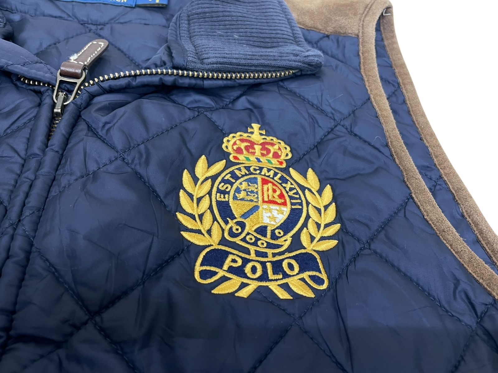 【Ralph Lauren】エンブレムロゴ キルティングベスト A-3109 Ralph Lauren】エンブレムロゴ キルティングベスト A-3109