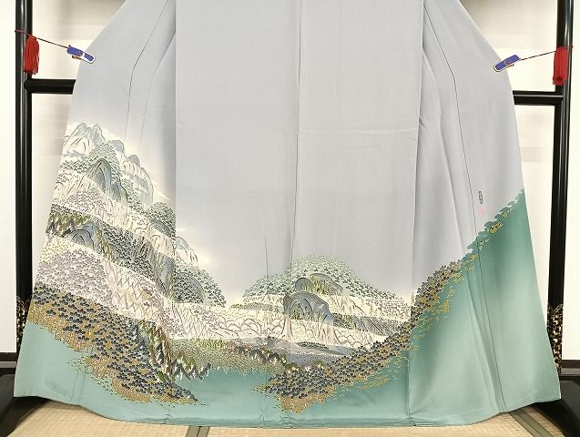 平和屋着物○本加賀友禅作家 村田幸司 色留袖 風景文 東武百貨店扱い