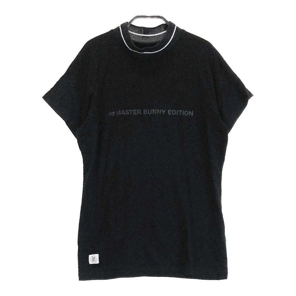 サイズ 2 MASTER BUNNY EDITION マスターバニーエディション 2025年モデル ハイネック 半袖Tシャツ ブラック系 240101282617 ゴルフウェア レディース ストスト