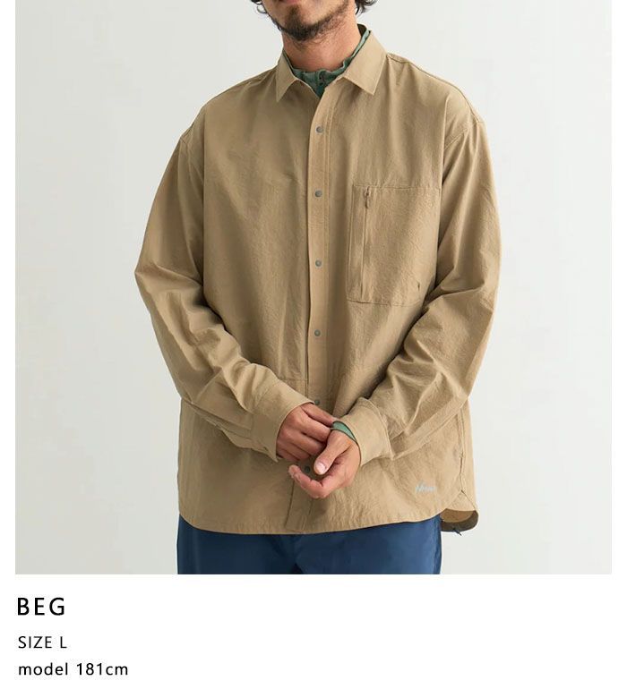 2025春夏新作 ナンガ NANGA シャツ 長袖 カジュアル ドットエア DotAir COMFY L/S SHIRT アウター メンズ 吸汗速乾 軽量 涼しい 春 夏 秋 NW2411-1E905 2025春夏新作】ナンガ NANGA シャツ 長袖 長袖シャツ カジュアル