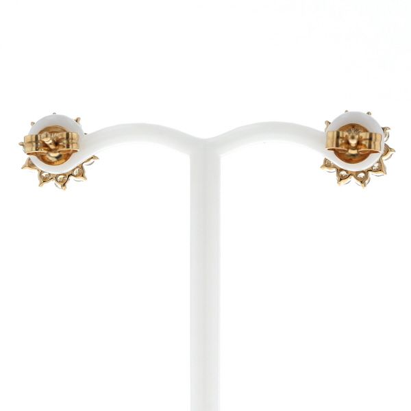 K18YG イエローゴールド ピアス サファイア 0.13/0.13ct ダイヤ