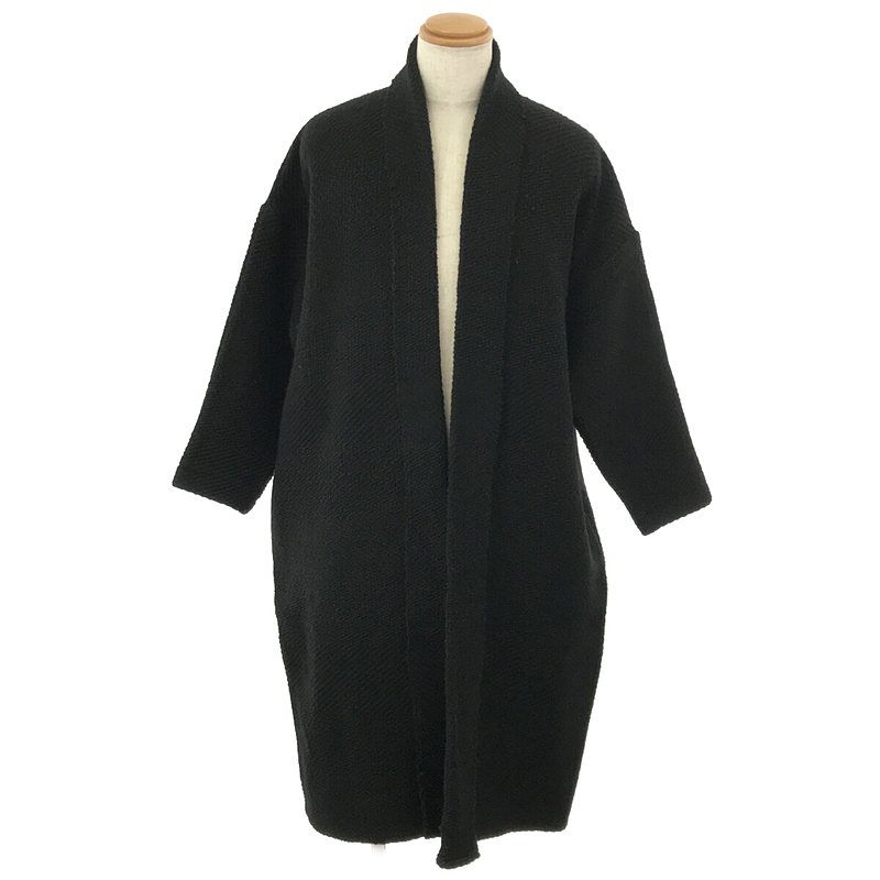 ショールカラーニットオーバーガウンコート カーディガン ショールカラーニットコーディガン レディース