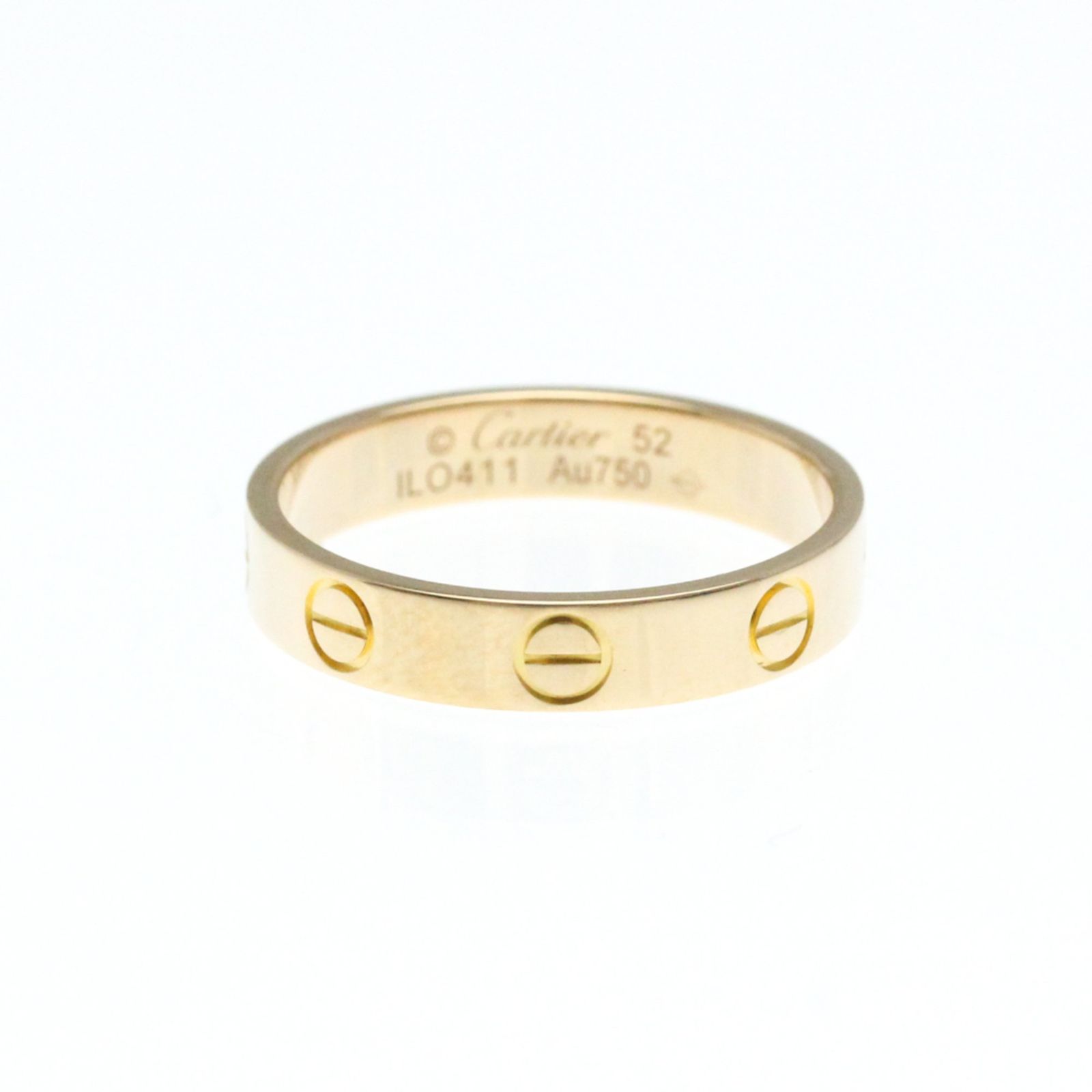 カルティエ Cartier ミニラブ リング K18ピンクゴールド K18PG ファッション 無し バンドリング ピンクゴールド PG