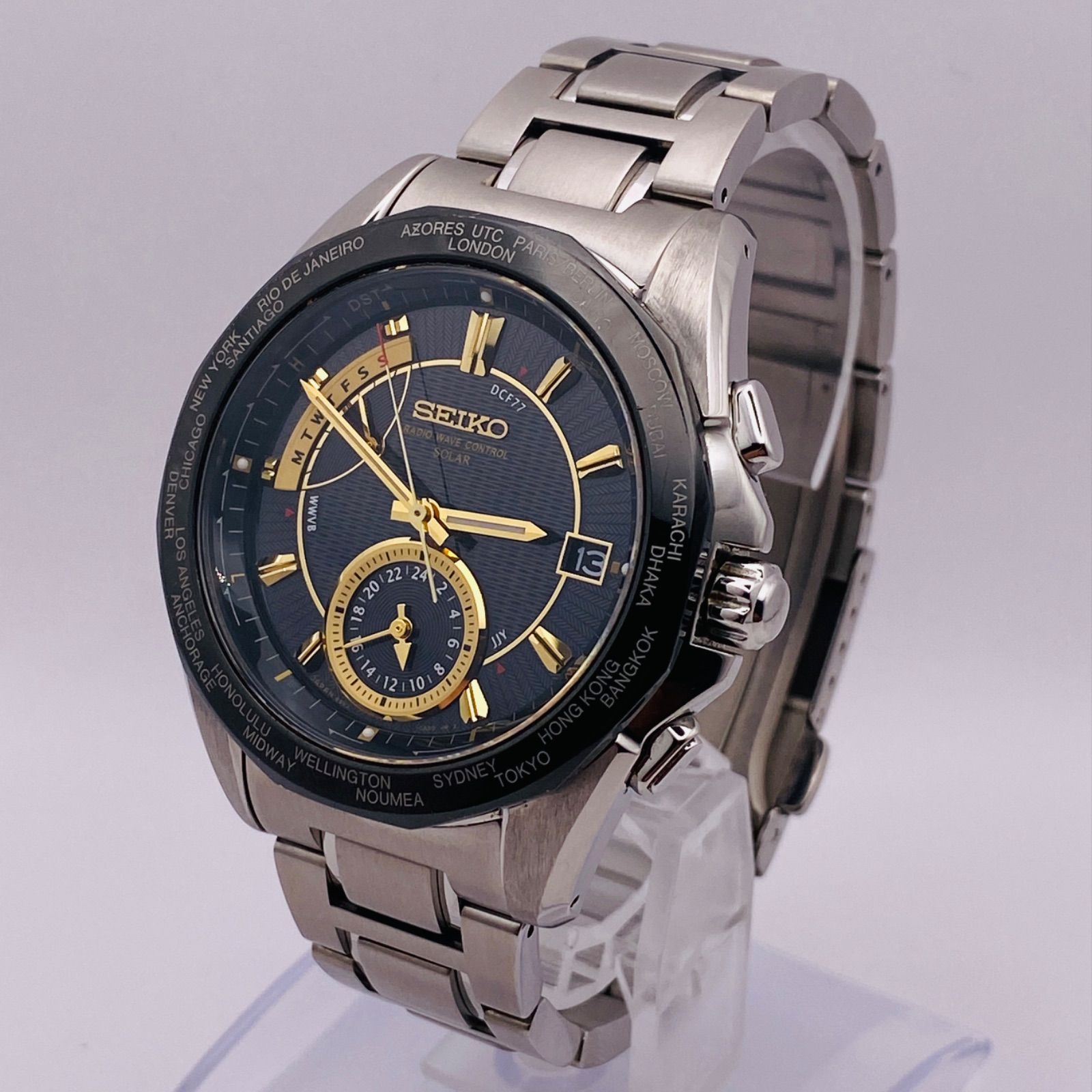 T180）美品 稼動品 SEIKO セイコー 電波ソーラー BRIGHTZ ブライツ 