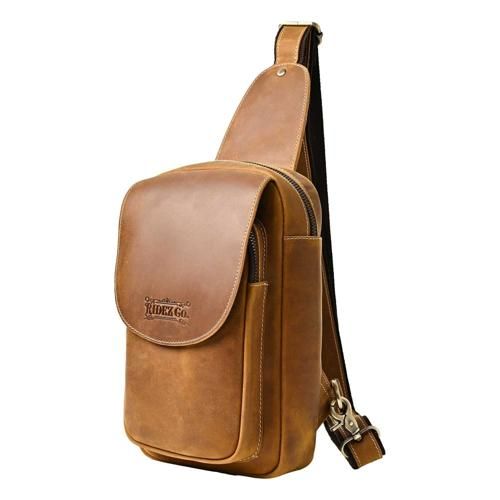 レザーチェストバッグ