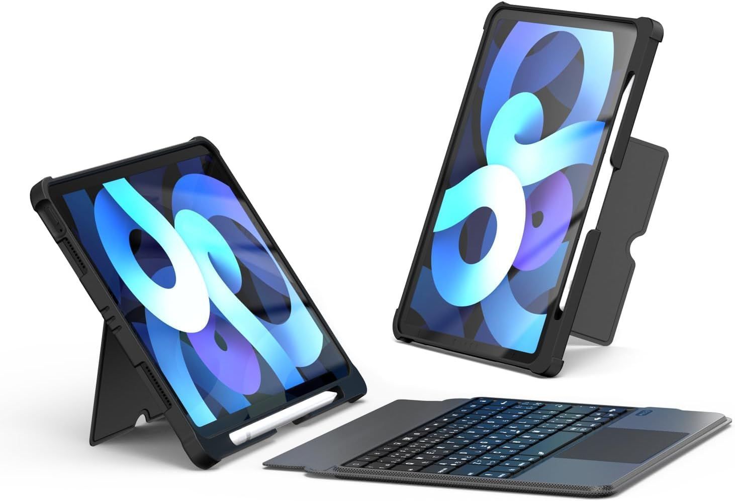 Omikamo iPad 10世代 ケース キーボード 日本語配列 一体式＆脱着