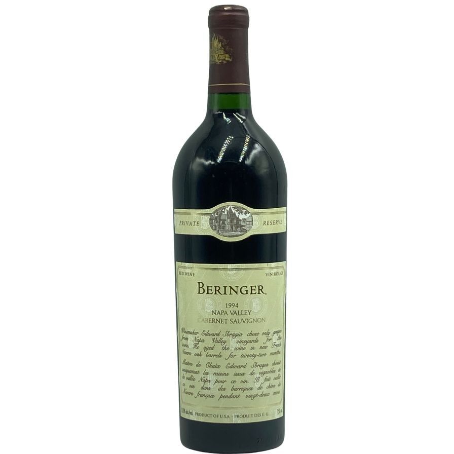 ベリンジャー プライベートリザーブ ナパ ヴァレー カベルネソーヴィニヨン 1994 750ml 13.3% BEINGER NAPA VALLEY Cabernet Sauvignon カリフォルニアワイン F3