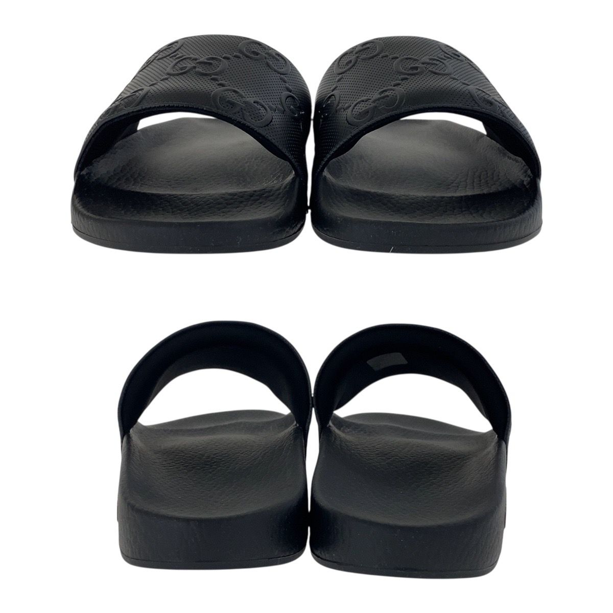 新品未使用 GUCCI グッチ 10/29cm ブラック ラバー サンダル