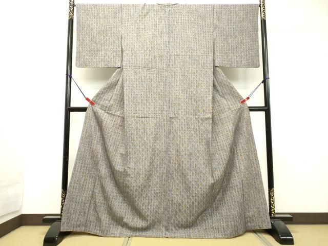 平和屋着物●本場結城玉紬　結城しぼり　結織苑　証紙付き　正絹　逸品　DAAT1308tw 平和屋着物○本場結城玉紬 結城しぼり 結織苑 証紙付き 正絹 逸品