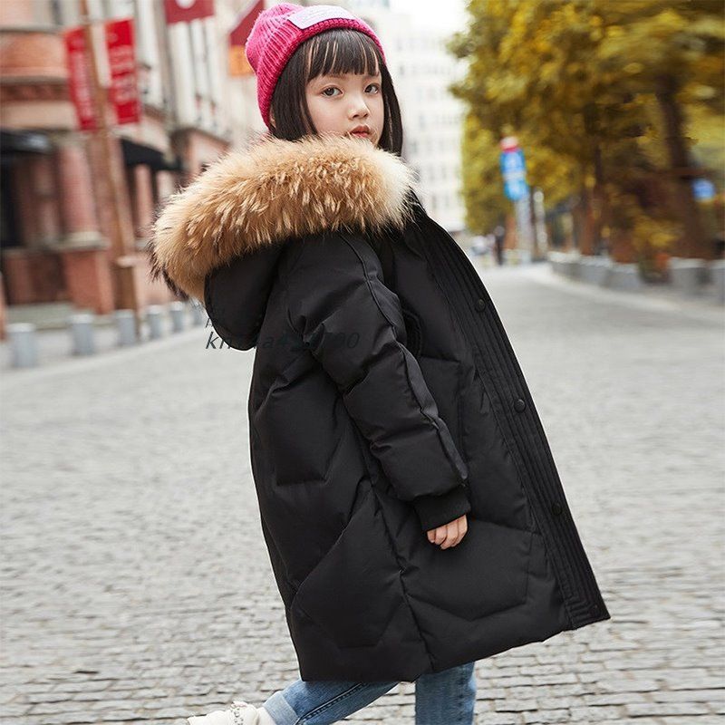 冬着 子供服 ダウンコート キッズ ダウンジャケット ロングコート アウター 秋冬 ジュニア ラクーンファー ジャケット アウトドア フード付き 通学 女の子 kni4a451700 STEELWINDOWSANDDOORS_COM
