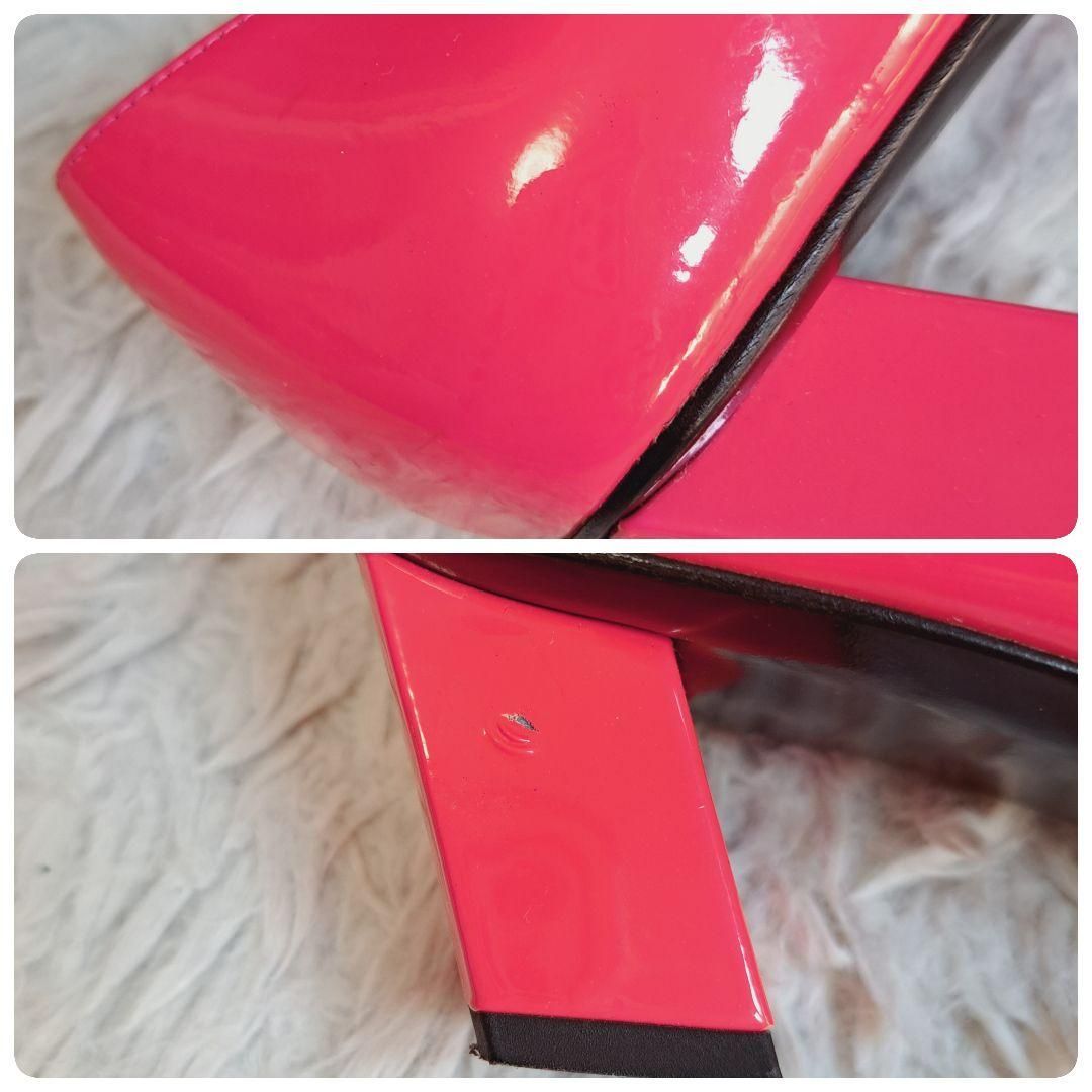 ⭐️新品⭐️ ロジェヴィヴィエ　ピンク　エナメル　ゴールド金具　バックル　スクエア 人気✨ROGER VIVIER ロジェヴィヴィエ トランペット スクエア