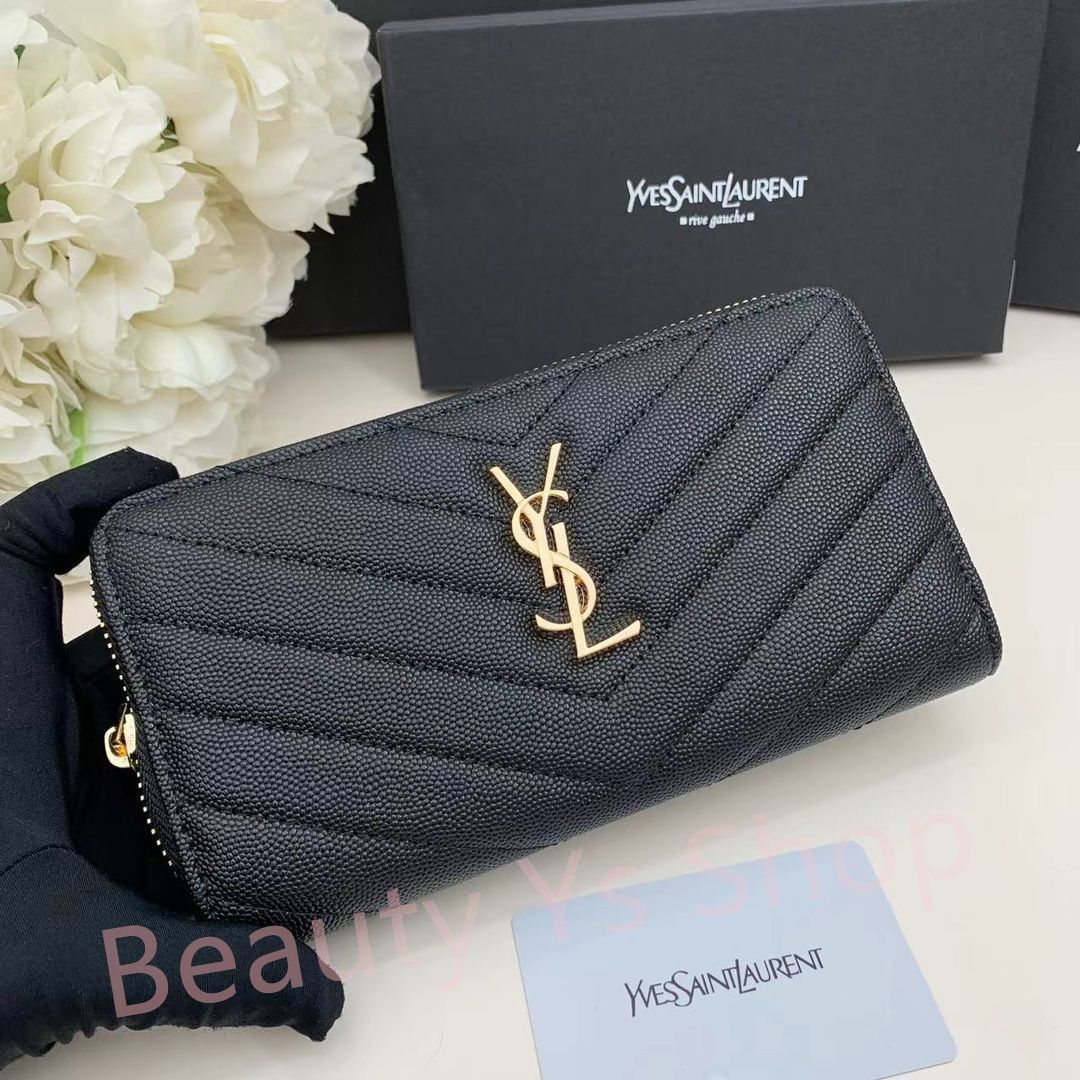 新品未使用] サンローラン（Yves Saint Laurent）ロゴ付き長財布 - メルカリ