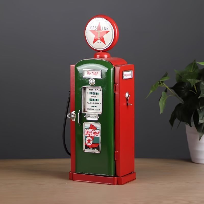 ガスポンプオブジェ 置物 アメリカンレトロ 給油機 ガソリンスタンド ヴィンテージ調 インテリア ガレージ 収納 小物入れ アメリカン雑貨 西海岸 おしゃれ 4-7