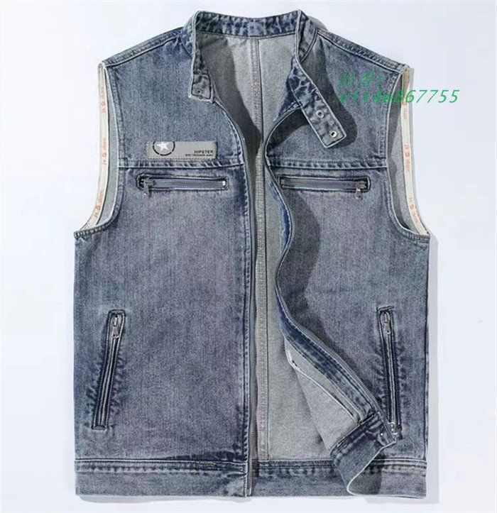 デニムベスト メンズ デニム ジレ チョッキ ベスト バイクベスト 春秋 カジュアル ノースリーブ vii4w867755