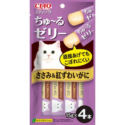 同梱不可 48個セット いなばペットフード CIAOスティックささみ＆紅ずわいがに15g×4本
