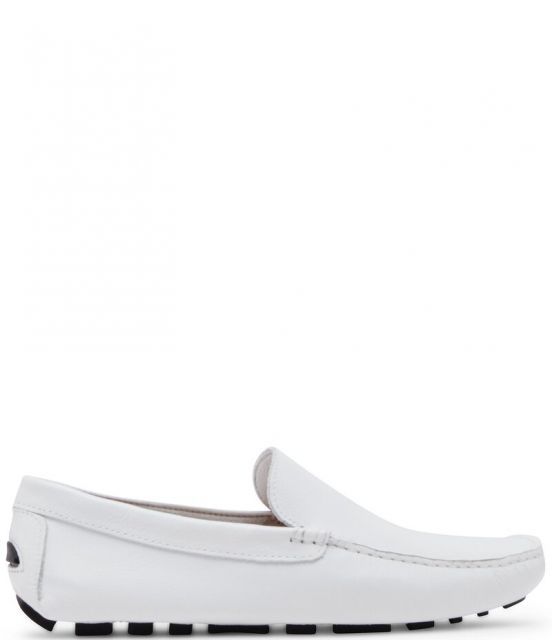【送料無料】 スティーブ マデン メンズ スリッポン・ローファー シューズ Men's Bernie Slip On Leather Driver Loafers White