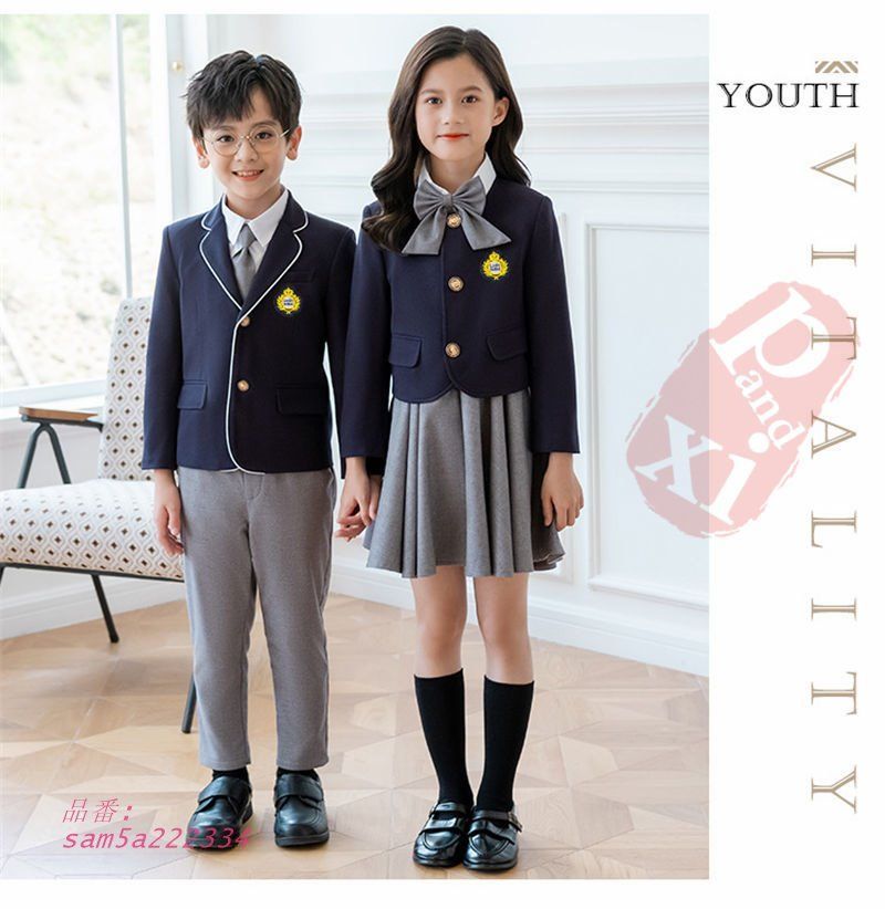 制服 ブレザー スクール 卒業式 小学校 入学式 フリルスカート プリーツスカート お受験 女の子 学生服 5 6点セット 4 スカート発表 am a 222334