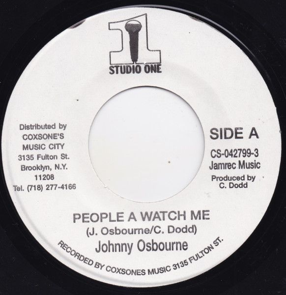 米7” Johnny Osbourne / Johnny Osbourne & Sound Dimension People A Watch Me / Peoples Version CSI0427993 Studio One /00080 レコード 米7” Johnny Osbourne / Johnny Osbourne & Sound Dimension