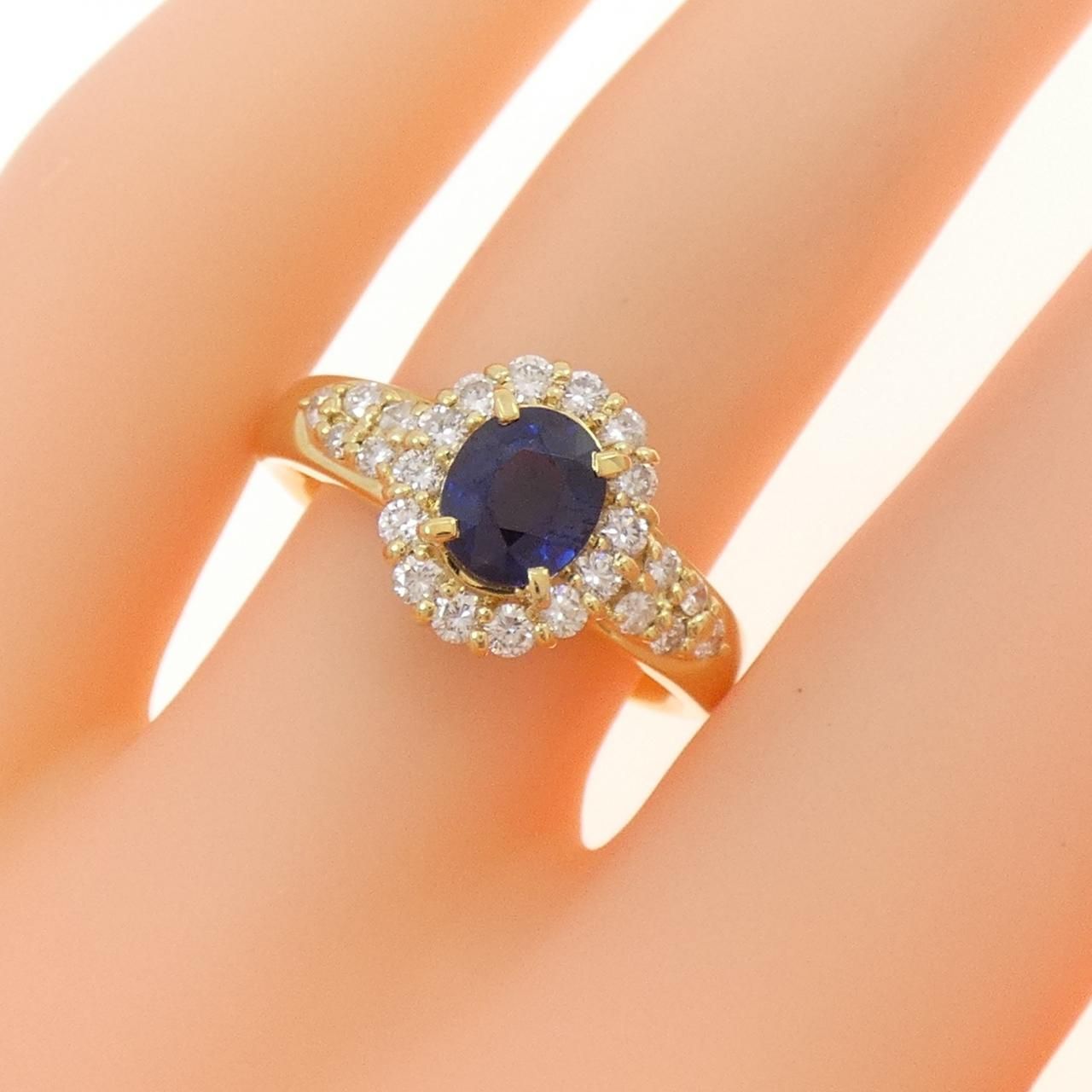 K18YG サファイヤ リング 0.90CT - メルカリ 