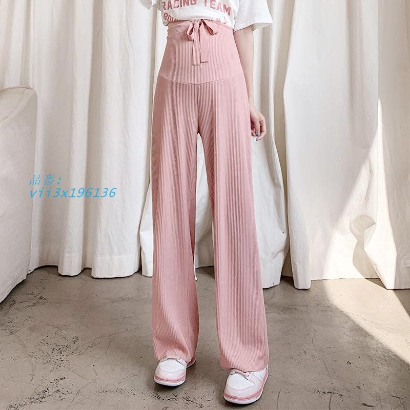 マタニティパンツ ワイドパンツ プリーツパンツ 夏 ロング丈
