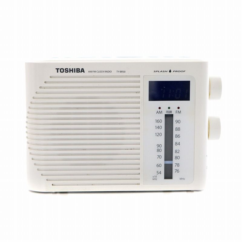 トウシバ 東芝 TOSHIBA 防水クロックラジオ 家電 TY-BR30 白 ホワイト □GY11 - メルカリ